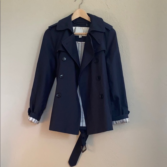 Coats | Coach Short Trench Coat Navy 